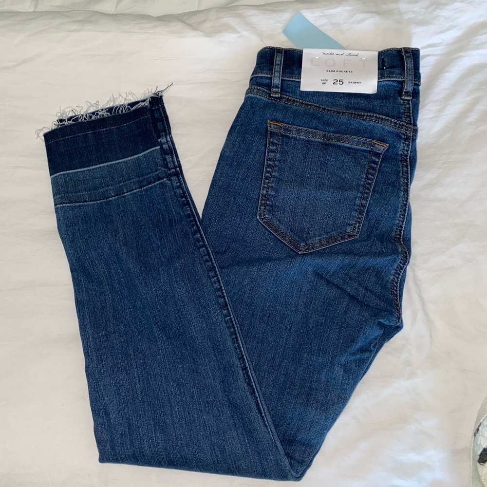 LOFT release hem skinny jeans
